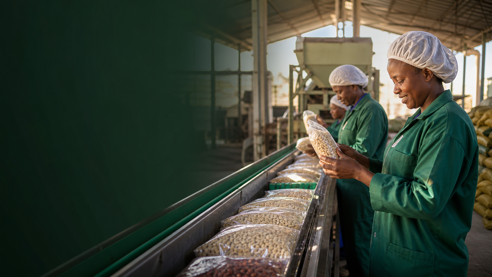 Quality inspection at a Kenyan agricultural export facility