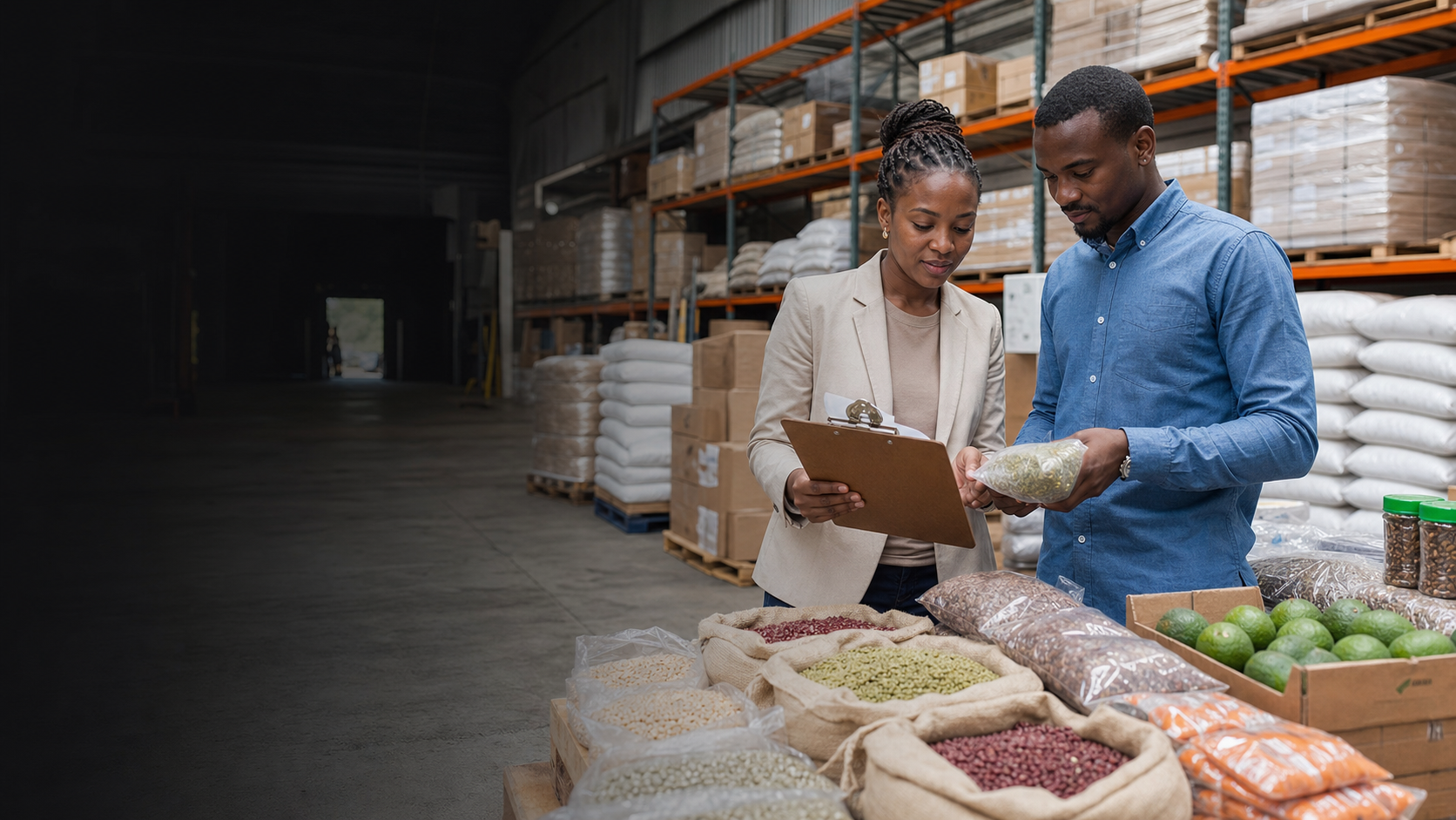 PUREPACK team reviewing agricultural products for sourcing and export